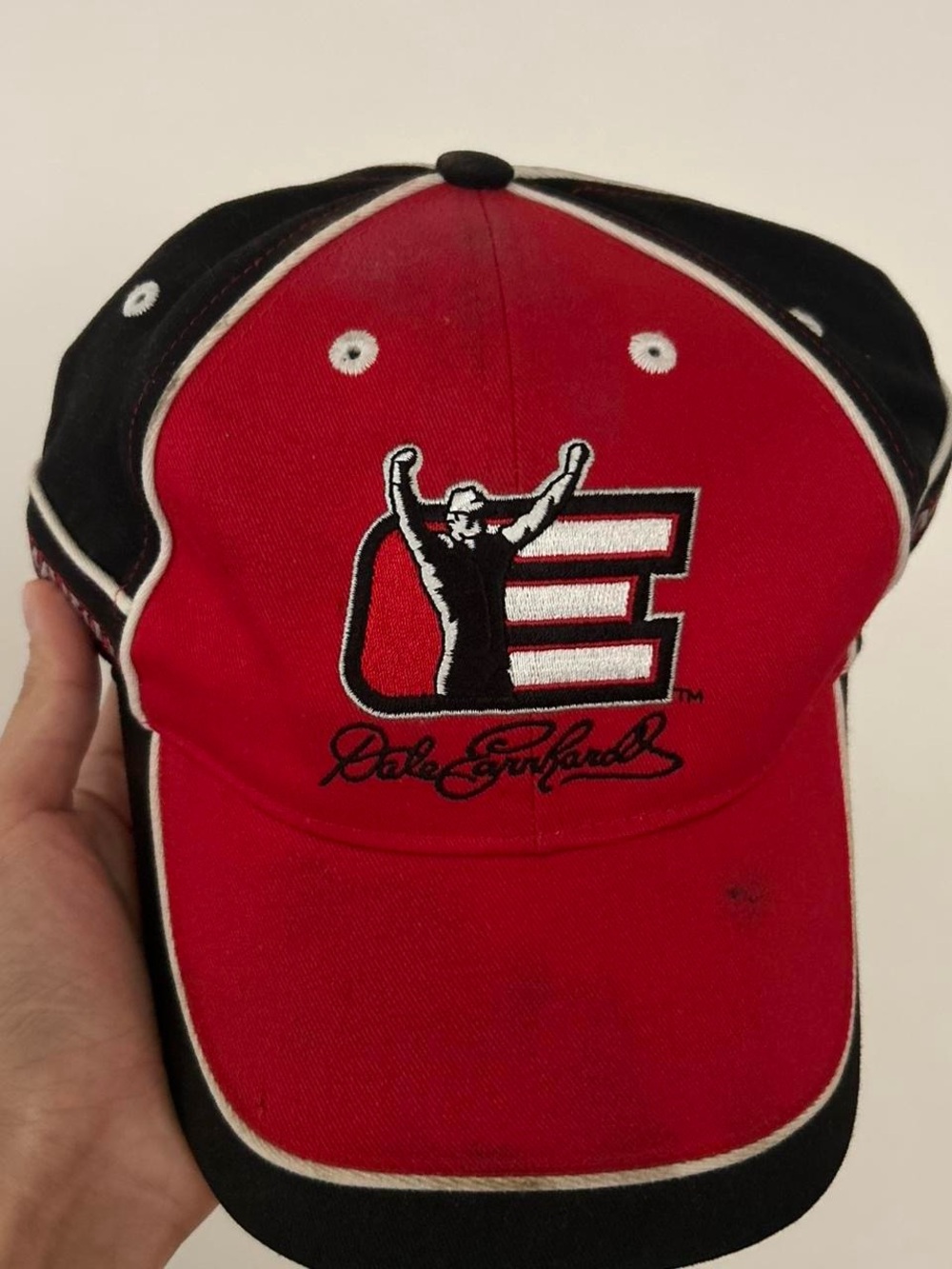 Vintage Red and Black Racing Cap
